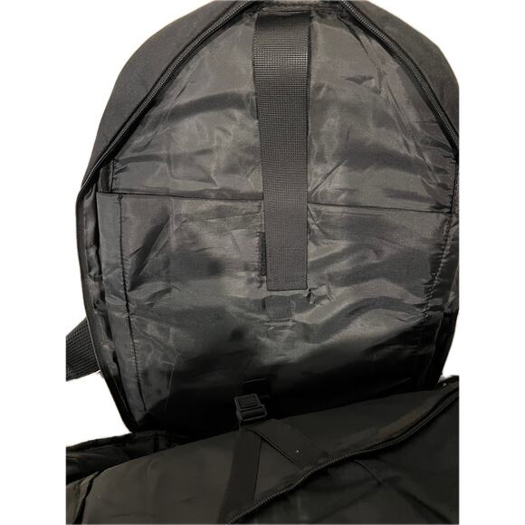 Black No Label 3 Section Laptop Backpack - Picture 6 of 6